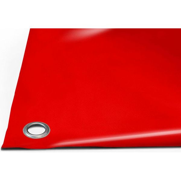 Telone Per Camion In Pvc 900G/M² (3M X 2M, Occhielli Rotondi Da 20Mm, Rosso RAL3002) Al Metro Con/Senza Occhielli Telone Per Tetti Telone Per Camion Industriali Telone Per Campeggi Telone Di Protezione Telone Di Legno-image