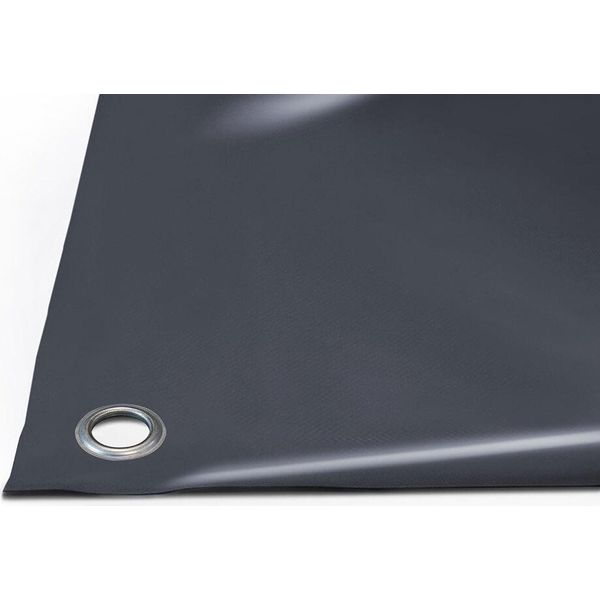Telone Per Camion In Pvc 900G/M² (3M X 6M, Occhielli Rotondi Da 20Mm, Antracite RAL7016) Al Metro Con/Senza Occhielli Telone Per Tetti Telone Per Camion Industriali Telone Per Campeggi Telone Di Protezione Telone Di Legno-image