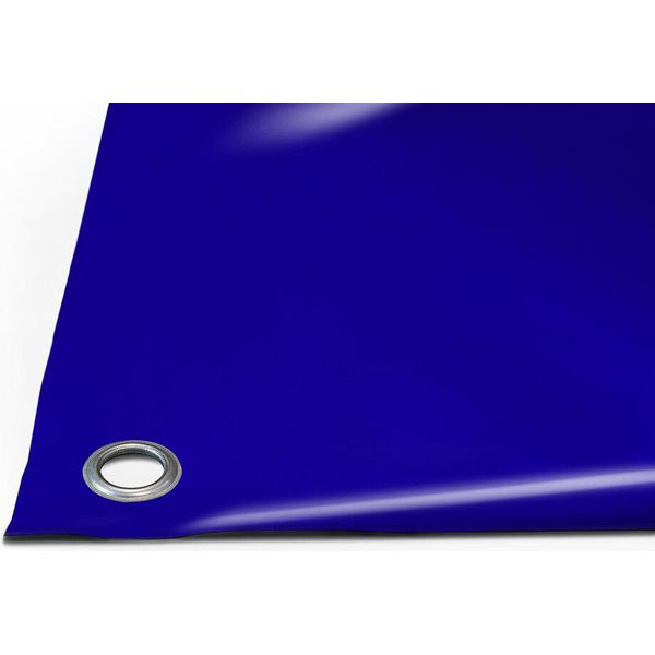 Telone Per Camion In Pvc 900G/M² (3M X 7M, Occhielli Rotondi Da 20Mm, Blu RAL5013) Al Metro Con/Senza Occhielli Telone Per Tetti Telone Per Camion Industriali Telone Per Campeggi Telone Di Protezione Telone Di Legno-image