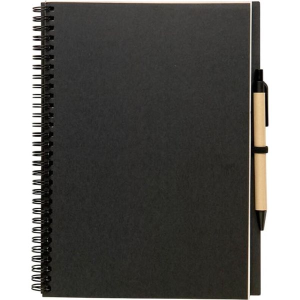 Midocean - Taccuino Con Penna "Bloquero"", Materiale Riciclato, B6 MO528 (Formato Unico) (Nero)"-image