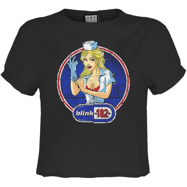 Amplified - Top Corto "Enema Of The State"" Da Donna GD2738 (Xxl) (Charcoal)"-image