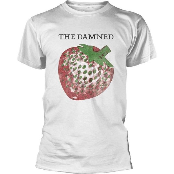 The Damned - Maglietta "Strawberries"" Per Uomo/Donna Unisex PH4601 (3XL) (Bianco)"-image