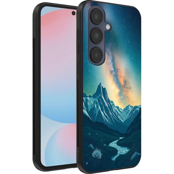 Smartphonica Custodia Per Telefono Adatta A Samsung Galaxy S24 Fe Con Impronta Del Cielo Stellato - Custodia Backcover In Tpu Con Design Spaziale E A Forma Di Via Lattea-image