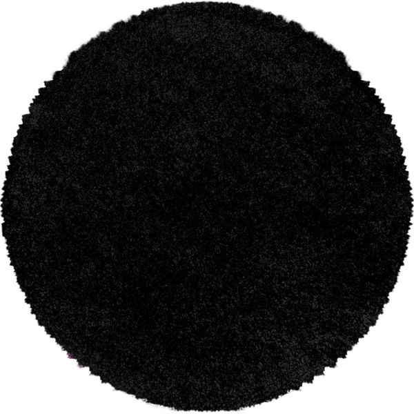 Tappeto A Pelo Alto Sydney Black 120 Cm Rotondo-image
