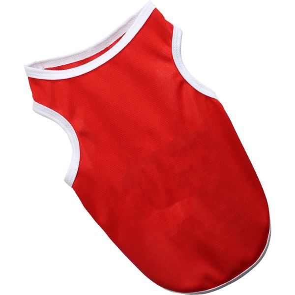 Camicia Per Animali Morbidi Traspiranti Ad Asciugatura Rapida Per Cani Carini Vestiti Sportivi Gilet Per Cuccioli Festa Quotidiana Rosso L-image