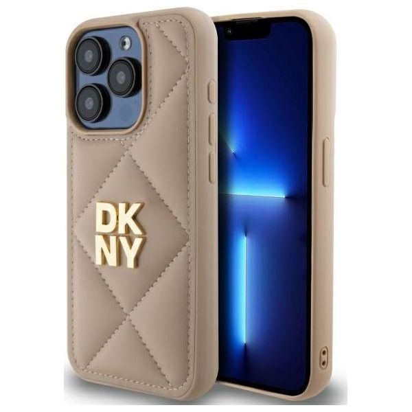Dkny Dkhcp15Lpqdsle Iphone 15 Pro 6.1 BeżOwy/Beige Quilted Stack Logo-image