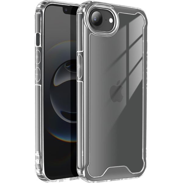 Avizar, Iphone 16E Custodia Rigida Con Angoli Rinforzati E Bordi Rialzati, Trasparente-image