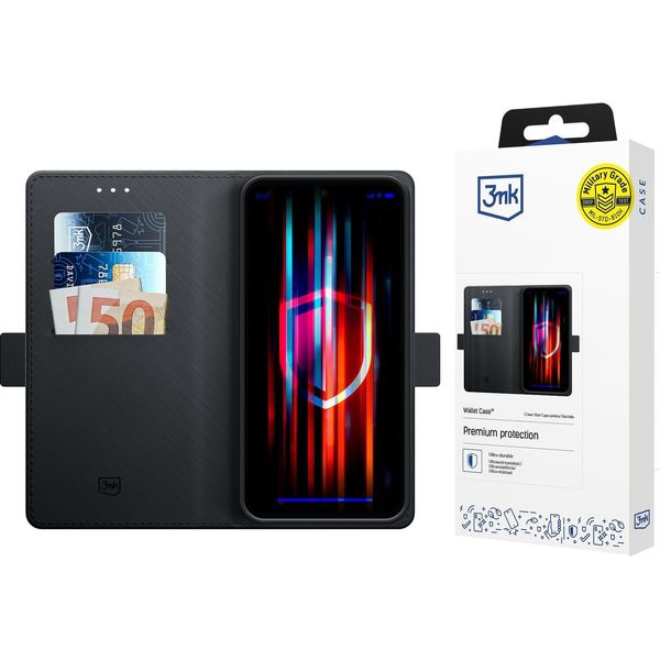 Kaardivahega MobiiliüMbris 3MK Redmi Note 14 Pro 5G/Poco X7 Wallet, Must-image