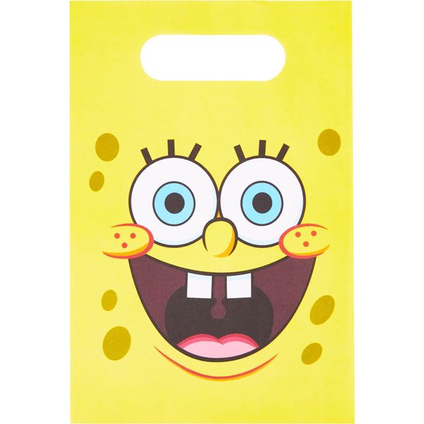 Sacchetti Per Bomboniere Spongebob Squarepants - Confezione Da 8 - Amscan 9907200-image