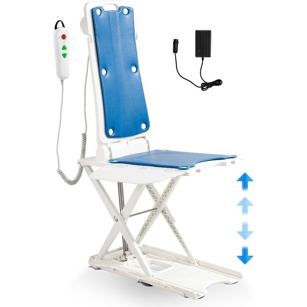 Sollevatore Elettrico Per Sedia Vevor, Dispositivo Per Il Sollevamento Di Persone Anziane Dal Pavimento, Regolabile In Altezza Da 77 A 507 Mm, Supporta Fino A 140,6 Kg, Inclinazione Di 45° Per Un Appoggio Confortevole, Per Anziani, Persone Anziane-image