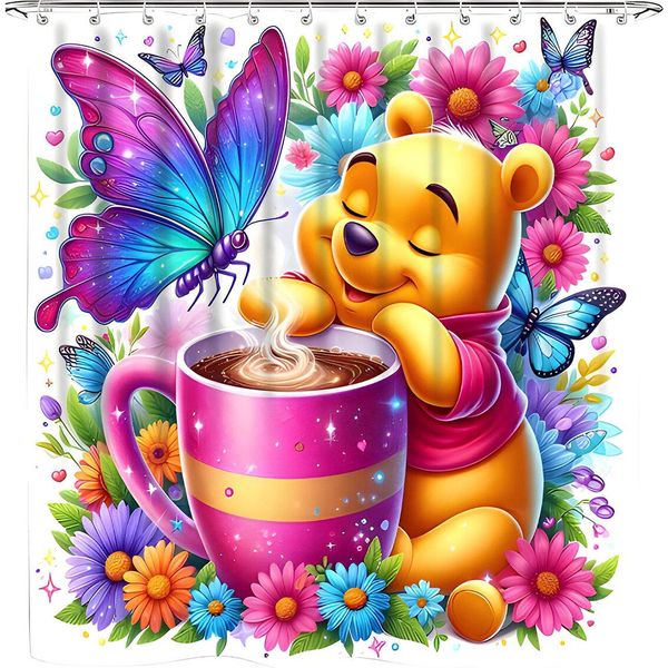 Tenda Multifunzionale Di Design 180X180 Cm - Winnie The Pooh E La Cioccolata Calda-image