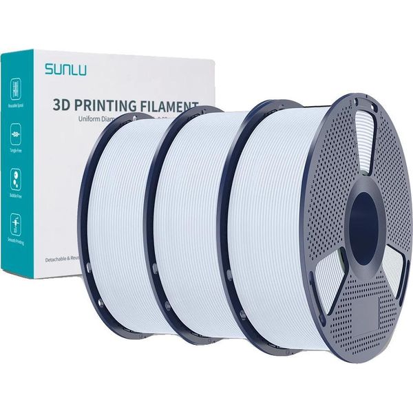 Filamento 3D, Pla+ Resistente Agli Urti, Diametro 1,75 Mm, Temperatura Di Stampa 200-260℃, 3KG Bianco-image