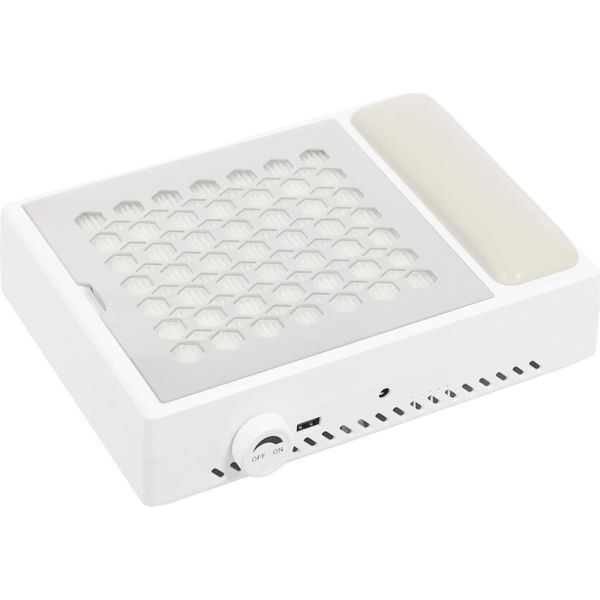 Aspiratore Per Unghie, Potenza 56W, Potenza Di Aspirazione Regolabile, Design Ergonomico, Bianco-image
