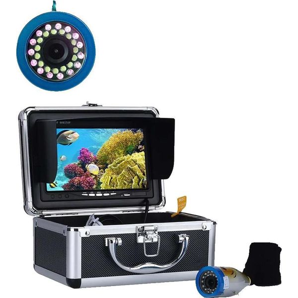 Telecamera Subacquea Per Pesci, Display Da 7 Pollici, Lunghezza Cavo 50 M, Visione Notturna Attivata, 30M 30 Led-image