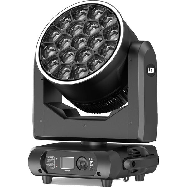 Effetto Faretto Da Palcoscenico, 19X15W Rgbw 4In1, Luce Da Palcoscenico Dmx, Uso Professionale, Nero, Spina Ue-image