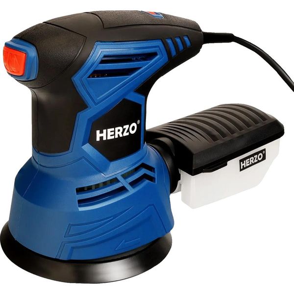 Levigatrice Rotorbitale, Potenza 350 W, Velocità Variabile, Disco Abrasivo Da 125 Mm, Blu-image