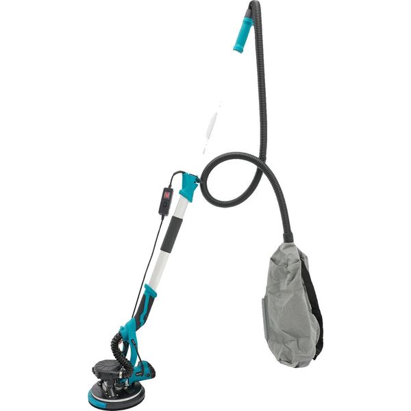 Levigatrice Murale Elettrica Telescopica, Motore 750W, Regolazione Disco 0-90°, Lunghezza Regolabile 1,2-2,2 M, Blu Chiaro, Eu-image