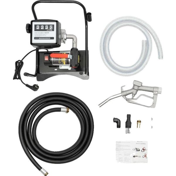 Pompa Elettrica Diesel, Portata 45 L/Min, Potenza 375 W, Altezza Di Aspirazione 10 M, Nera-image
