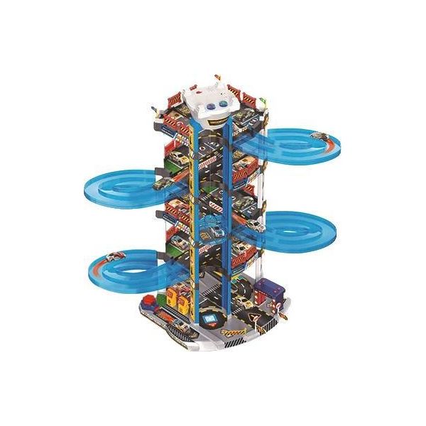 Parco Auto Elettrico Giocattolo, Plastica Resistente, Facile Da Montare, 5 Livelli-image