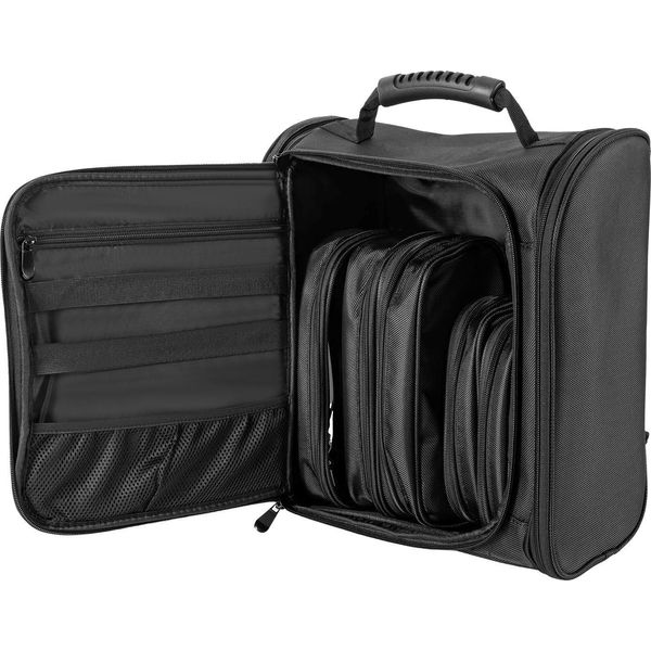 Borsa Portatile Per La Conservazione Dei Cosmetici, Grande Capacità, Design Isolato, Maniglia Ergonomica, Nero-image