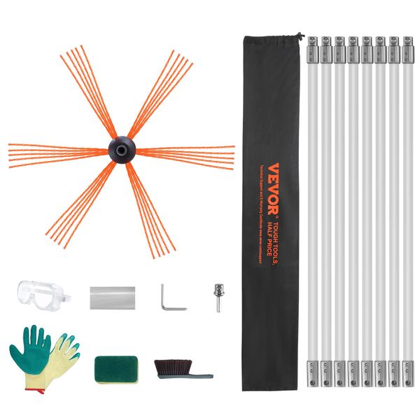Vevor Spazzola Per Stufe 8 M Spazzole Per Camini Incl. 8 Aste Spazzola Per Camini Scopa Per Camini Scopa Per Camini In Nylon Scopa Per Camini Scopa Per Stufe Spazzola Per Stufe Pulisci Fuliggine Spazzola Per Stufe Per Camini-image