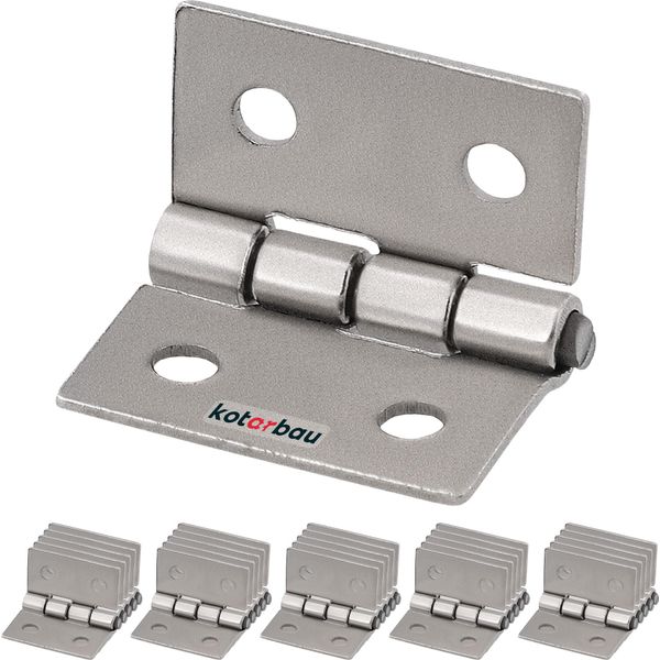 Kotarbau® Set Di 25 Cerniere Per Mobili 20 Mm Cerniera Per Mobili Cerniera Per Armadi Cerniere Laminate In Nichel Cerniere Per Piano Cerniera Connettore Cassa Cerniere Cassette Degli Attrezzi-image