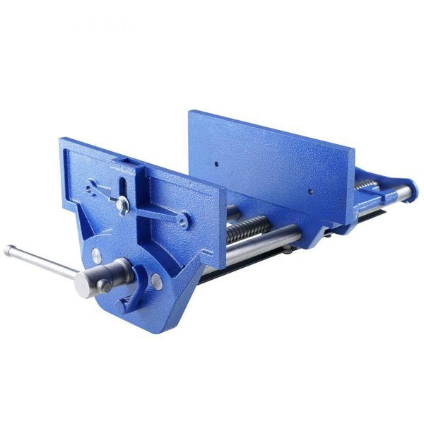 Morsa Per La Lavorazione Del Legno - Profondità Di Serraggio 110 Mm - Larghezza Di Apertura 335 Mm - Ghisa - Verniciata A Polvere - Forza Di Serraggio 11KN - Campo Di Serraggio Φ15-74 Mm - Strumento Ideale Per Gli Studi Di Lavorazione Del Legno-image