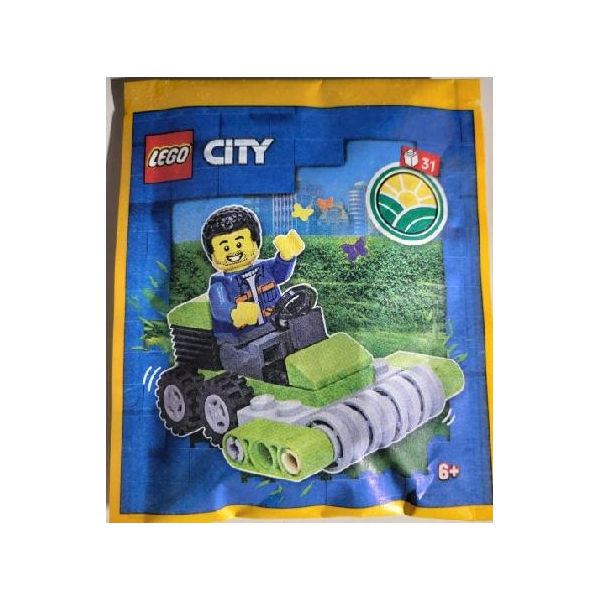 Lego Minifigure City Operaio Con Tosaerba - 952303 Nuovo! Quantità 1X-image