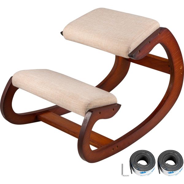 Succebuy Sedia Ergonomica Per Inginocchiarsi, Capacità Di Carico Di 100 Kg, Con Cuscinetto Per L'anca, Sgabello Regolabile Per L'ufficio O La Scrivania Di Casa-image