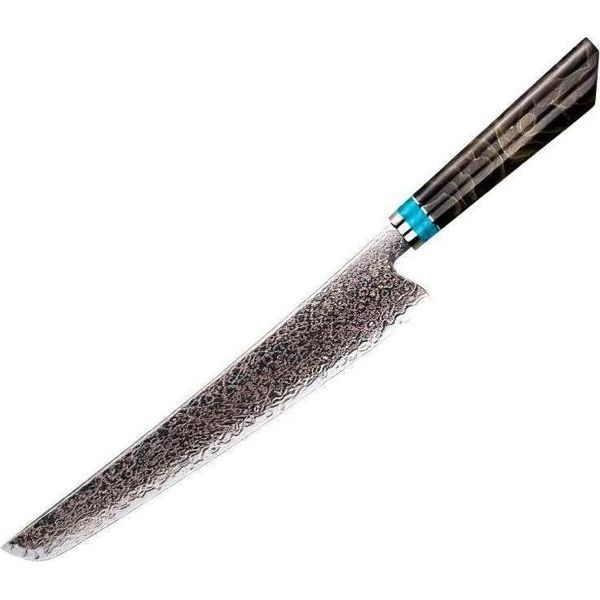 Coltello Da Cucina Damasco ZE-37412 - Affettatrice/Marrone/Blu KP37412-image
