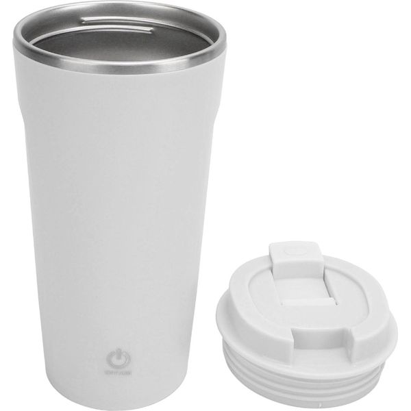 Tazza Da Caffè Autoricaricabile Tazza Automatica In Acciaio Inox Ricaricabile Con Coperchio Per Ufficio Auto Uso Domestico Bianco-image