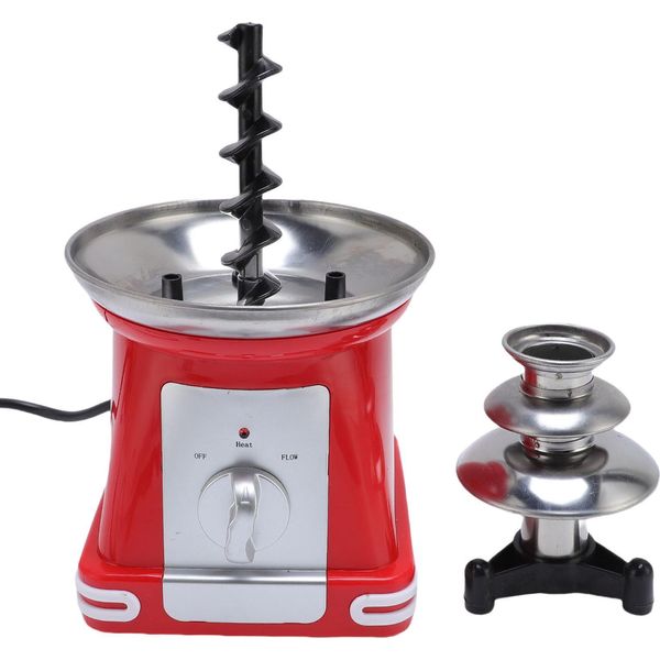 Mini Fontana Di Cioccolato A 3 Livelli In Acciaio Inox Macchina Per Fonduta Elettrica Per Feste Di Compleanno Spina Ue 220V-image