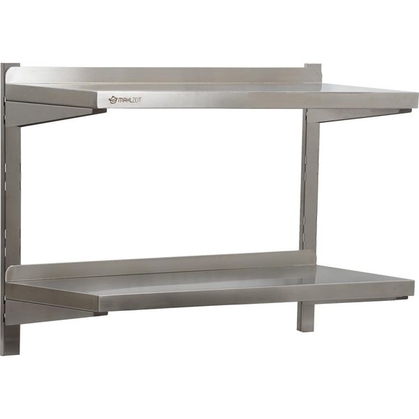 Mensola Da Parete In Acciaio Inox Mahlzeit, 80 X 35 Cm, 2 Ripiani, Mensola Da Cucina Mensola Sospesa Mensola Da Parete Mensola Da Parete-image