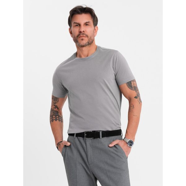Ombre Clothing T-Shirt Da Uomo A Maniche Corte Jovani Grigio Melange S-image