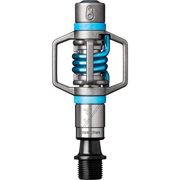 Crankbrothers Eggbeater 3 Pedale Senza Clip Argento-Blu Elettrico-image