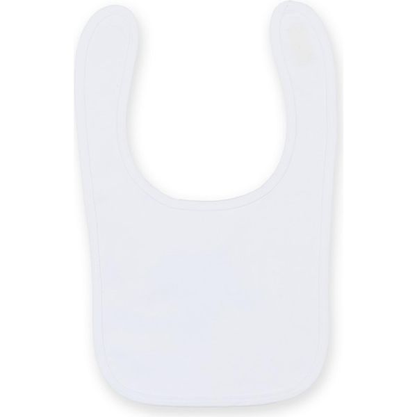 Larkwood Baby Bavaglino Unisex / Bavaglino Reversibile (2 Pezzi/Confezione) RW6674 (Taglia Unica) (Bianco)-image