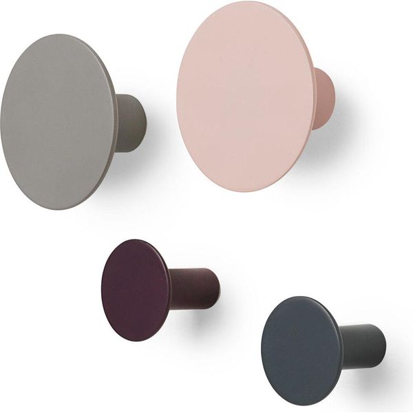 Blomus Ponto Set 4 Ganci Da Parete, Ganci, Appendiabiti, In Pietra Polimerica, Colori Misti, 65801-image