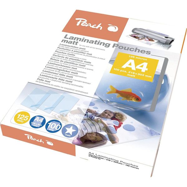 Peach S-PP525-22 Peach Laminierfolien A4 125Mic Matt 100Stk.-image