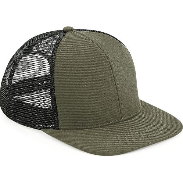 Beechfield - Uomo/Donna Cappello Trucker Unisex RW7738 (Taglia Unica) (Oliva/Nero)-image