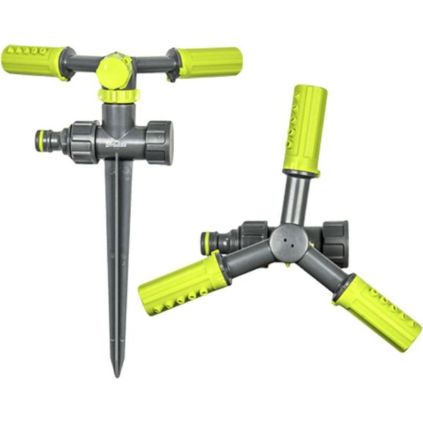 Irrigatore Circolare A 3 Bracci Con Picchetto A Terra Irrigazione Fino A 109M² Irrigazione Irrigatore Per Prato Lime Line Bradas 4413-image