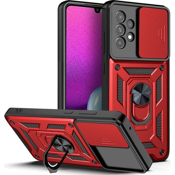 Galaxy A53 5G Custodia Con Anello, Supporto, Protezione Fotocamera, Paraurti In Tpu, Custodia In Silicone Per Samsung Galaxy A53 5G Rosso-image