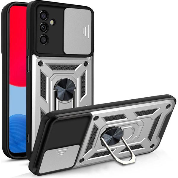 Galaxy A13 5G Custodia Con Anello, Supporto, Protezione Per Fotocamera, Paraurti In Tpu, Custodia In Silicone Per Samsung Galaxy A13 5G Argento-image