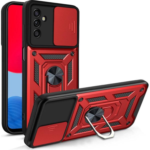 Galaxy A13 5G Custodia Con Anello, Supporto, Protezione Fotocamera, Paraurti In Tpu, Custodia In Silicone Per Samsung Galaxy A13 5G Rosso-image