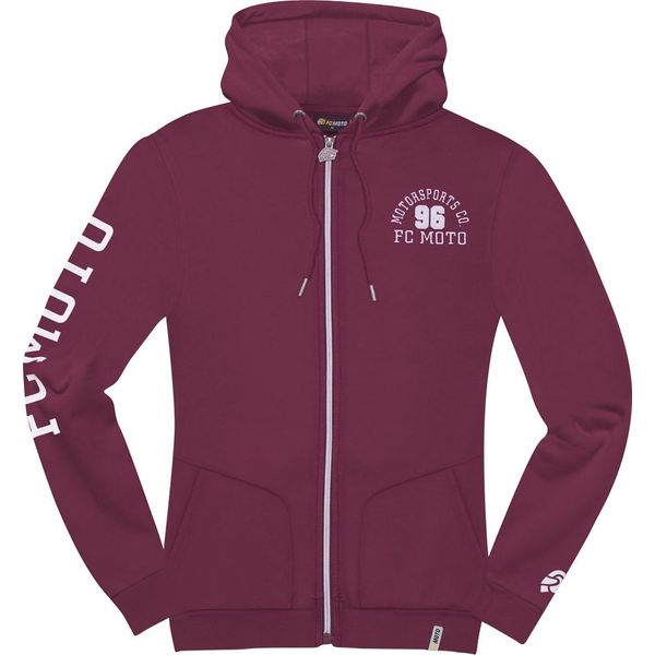 Fc-Moto Moto-H Felpa Con Cappuccio Con Zip Da Donna, Bordeaux, Xs-image