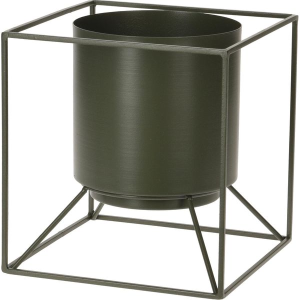 Supporto Per Vaso Da Fiori Con Vaso 19Cm - Verde Oliva - Supporto Per Decorazione Di Piante Da Fiori-image