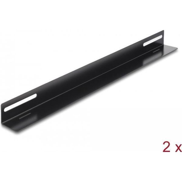 Delock - Rack Bracket - 450 X 40 Mm - Seite - Schwarz - 48.3 Cm (19") (Packung Mit 2)"-image