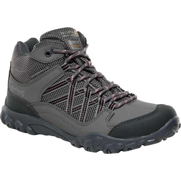 Regatta - Stivali Da Bambino "Edgepoint"" RG5354 (31 Eu) (Grigio Granito/Apricot)"-image