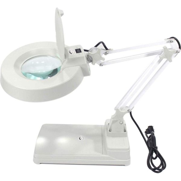 Lampada D'ingrandimento A Led, Lente D'ingrandimento 10X Con Luce Di Lettura Lente D'ingrandimento Braccio Girevole Occhiali D'ingrandimento Lavoro Lampada D'ingrandimento Per Cucito, Lettura, Hobby-image