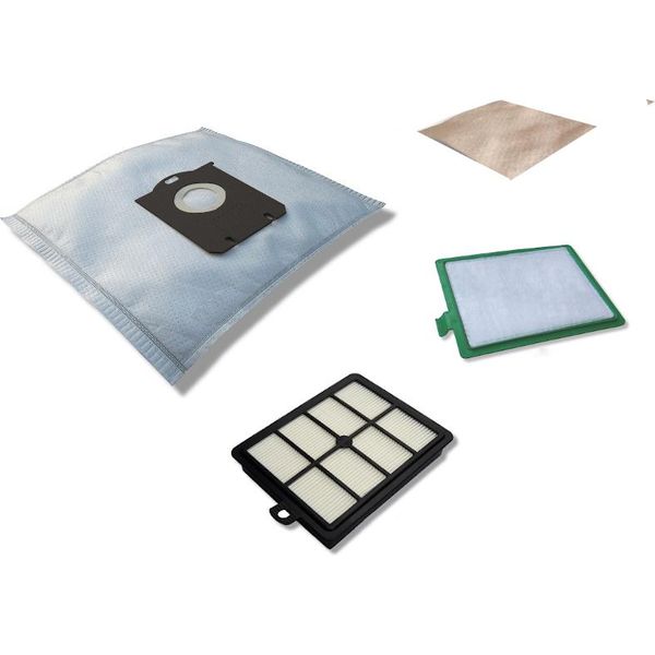 10 Sacchetti Per Hoover + Filtro Hepa + Aria Di Scarico + Filtro Motore Per Philips Fc 9099-image