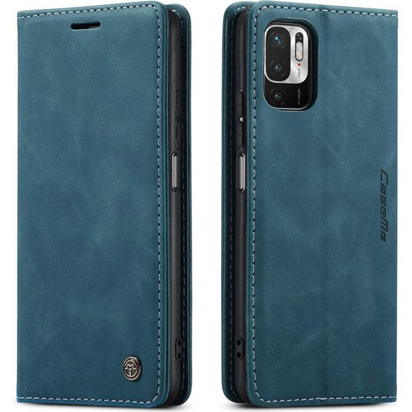 Xiaomi Poco M3 Pro 5G Case, Retro Custodia In Finto Cuoio Con Funzione Stand Per Xiaomi Poco M3 Pro 5G Blu-image